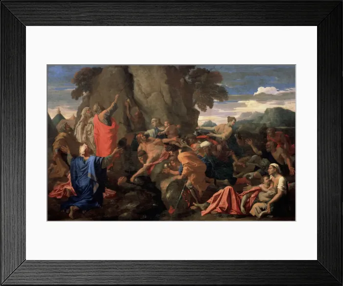 Framed Print : Moses Striking Water from the Rock, 1649. Artist: Nicolas Poussin Framed Print : Moses Striking Water from the Rock, 1649. Artist: Nicolas Poussin