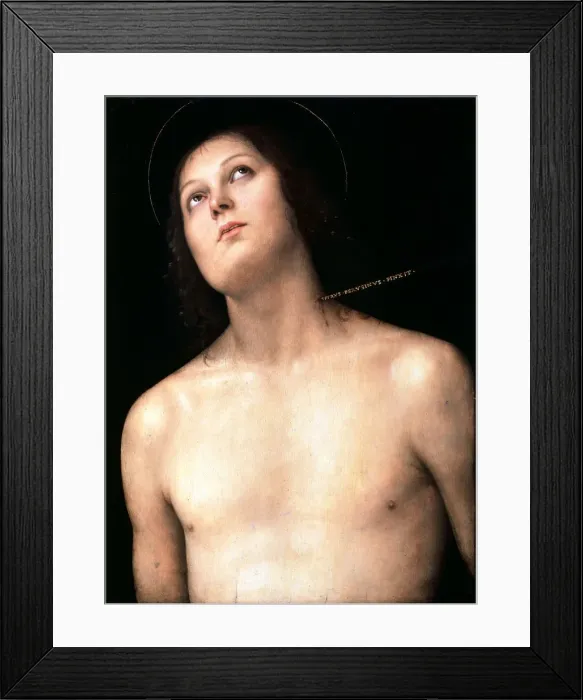 Framed Print : Saint Sebastian, between 1493 and 1494. Artist: Perugino Framed Print : Saint Sebastian, between 1493 and 1494. Artist: Perugino