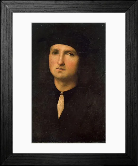 Framed Print : Portrait of a Young Man, between 1495 and 1500. Artist: Perugino Framed Print : Portrait of a Young Man, between 1495 and 1500. Artist: Perugino