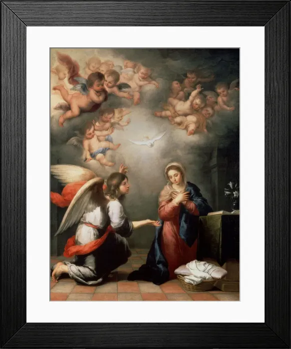 Framed Print : The Annunciation, 1660s. Artist: Bartolome Esteban Murillo Framed Print : The Annunciation, 1660s. Artist: Bartolome Esteban Murillo