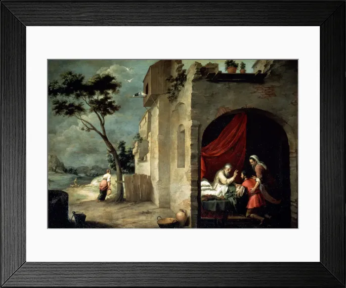 Framed Print : Isaac blessing Jacob, c1660. Artist: Bartolome Esteban Murillo Framed Print : Isaac blessing Jacob, c1660. Artist: Bartolome Esteban Murillo