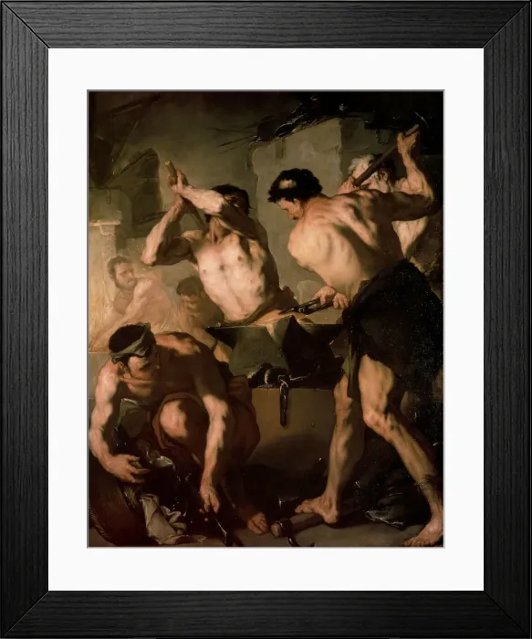 Framed Print : The Forge of Vulcan, c1660. Artist: Luca Giordano Framed Print : The Forge of Vulcan, c1660. Artist: Luca Giordano