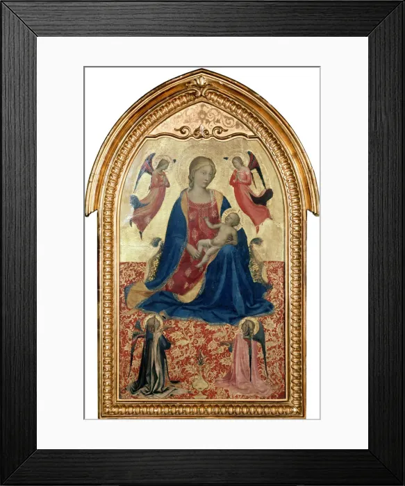 Framed Print : Virgin and Child with Angels, c1425. Artist: Fra Angelico Framed Print : Virgin and Child with Angels, c1425. Artist: Fra Angelico