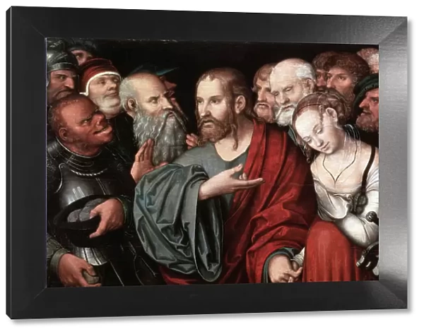 Christ and the Woman Taken in Adultery, after 1532. Artist: Cranach the Younger, Lucas