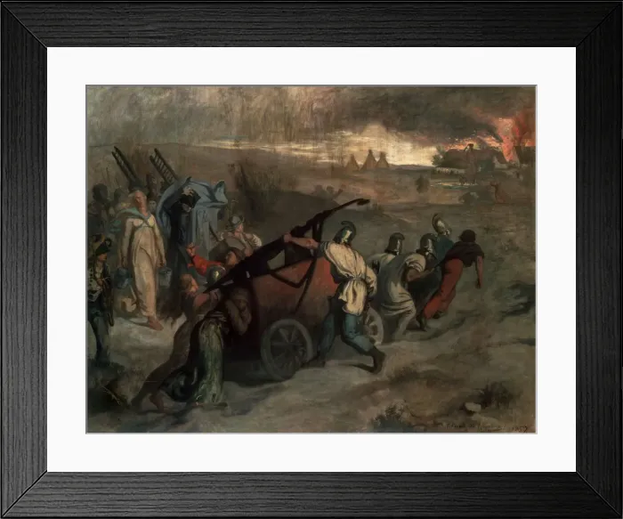 Framed Print : The Village Firemen, 1857. Artist: Pierre Puvis de Chavannes