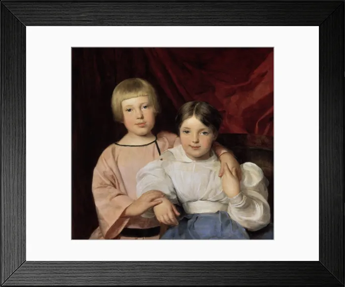 Framed Print : Children, 1834. Ferdinand Georg (1793-1865). Artist: Ferdinand Georg Waldmuller Framed Print : Children, 1834. Ferdinand Georg (1793-1865). Artist: Ferdinand Georg Waldmuller