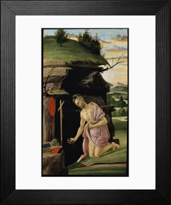 Framed Print : Saint Jerome, between 1498 and 1505. Artist: Sandro Botticelli Framed Print : Saint Jerome, between 1498 and 1505. Artist: Sandro Botticelli