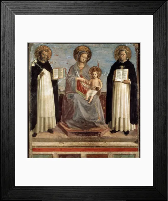 Framed Print : Virgin and Child with Saints Dominicus and Thomas Aquinas, 1424-1430. Artist: Fra Angelico Framed Print : Virgin and Child with Saints Dominicus and Thomas Aquinas, 1424-1430. Artist: Fra Angelico