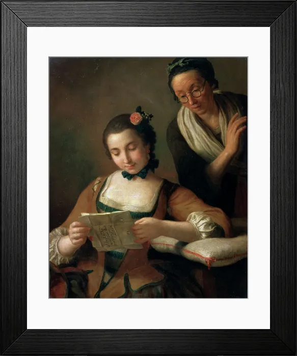 Framed Print : Reading, c1727-1760. Artist: Pietro Rotari Framed Print : Reading, c1727-1760. Artist: Pietro Rotari