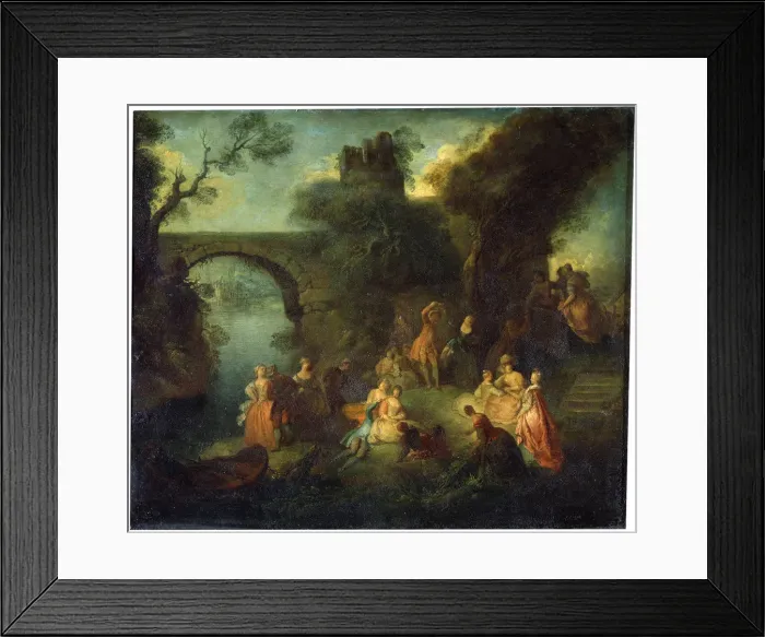 Framed Print : Dance at the River, c1720-1730. Artist: Pierre-Antoine Quillard Framed Print : Dance at the River, c1720-1730. Artist: Pierre-Antoine Quillard