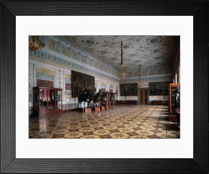 Framed Print : The Knight Hall (Arsenal) of the Hermitage in Saint Petersburg, c19th century. Artist: Leo von Klenze Framed Print : The Knight Hall (Arsenal) of the Hermitage in Saint Petersburg, c19th century. Artist: Leo von Klenze