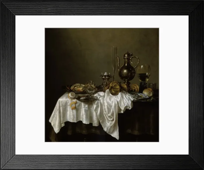 Framed Print : Breakfast with a Lobster, Dutch painting of 17th century. Artist: Willem Claesz Heda Framed Print : Breakfast with a Lobster, Dutch painting of 17th century. Artist: Willem Claesz Heda