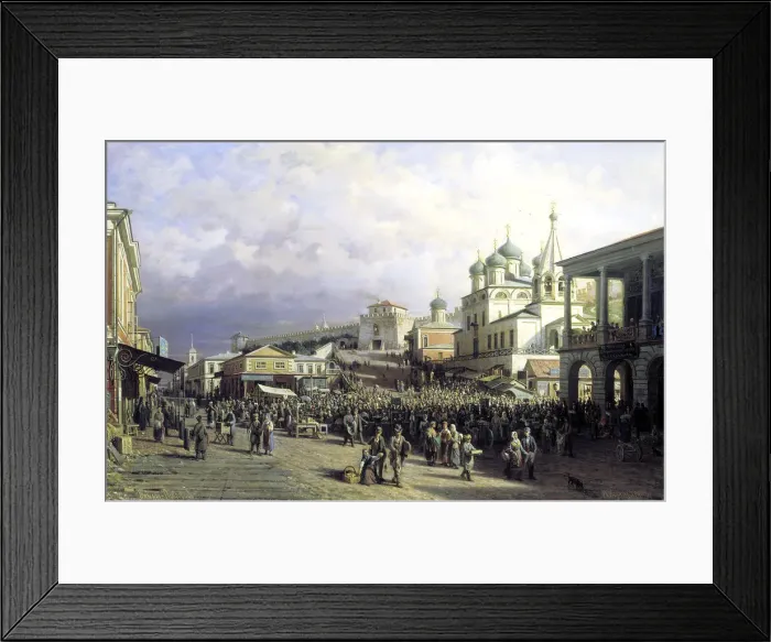Framed Print : Market in Nizhny Novgorod, 1872. Artist: Pyotr Petrovich Vereshchagin Framed Print : Market in Nizhny Novgorod, 1872. Artist: Pyotr Petrovich Vereshchagin