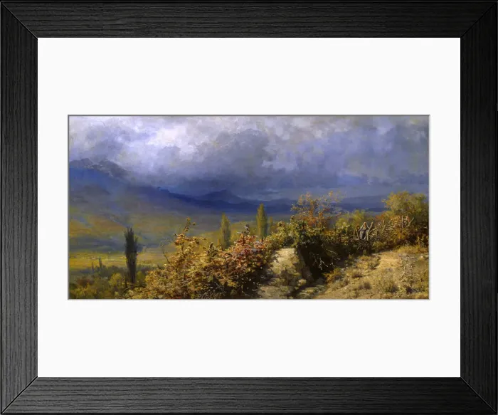 Framed Print : Autumn view of the Crimea, 1884. Artist: Grigori Grigoryevich Myasoedov Framed Print : Autumn view of the Crimea, 1884. Artist: Grigori Grigoryevich Myasoedov