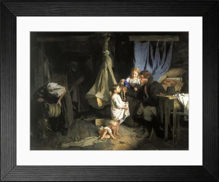Framed Print : Return from Town, 1870. Artist: Alexei Ivanovich Korzukhin