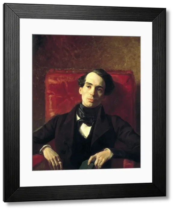 Framed Print : Portrait of the author Alexander Strugovshchikov, (1808-1878), 1840. Artist: Karl Briullov Framed Print : Portrait of the author Alexander Strugovshchikov, (1808-1878), 1840. Artist: Karl Briullov