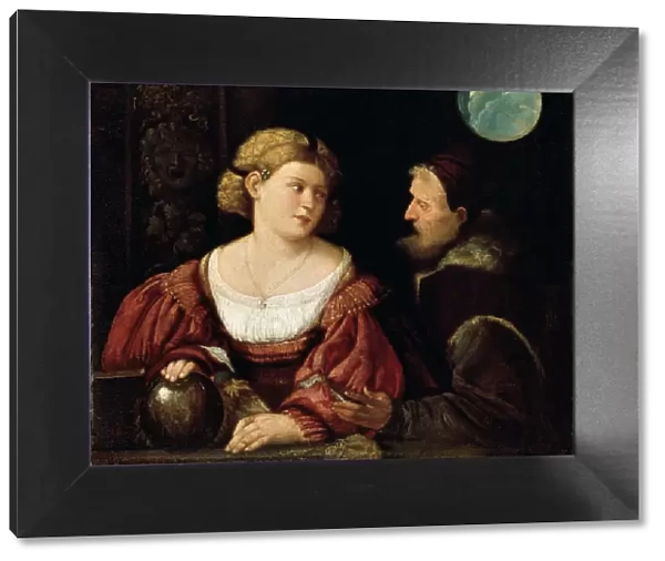 Seduction (Old Man and a Young Woman), 1515-1516. Artist: Giovanni Cariani
