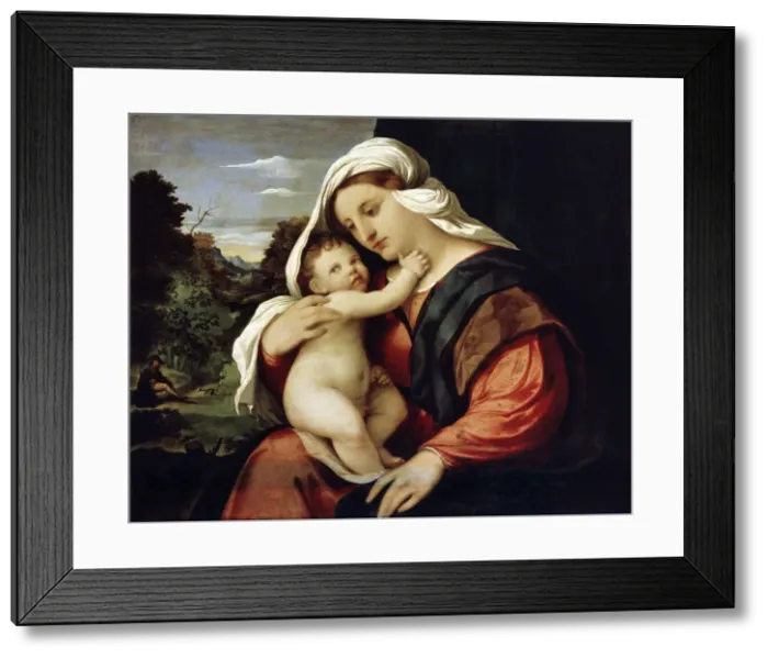 Framed Print : Virgin and Child, 1515-1516. Artist: Jacopo Palma il Vecchio Framed Print : Virgin and Child, 1515-1516. Artist: Jacopo Palma il Vecchio
