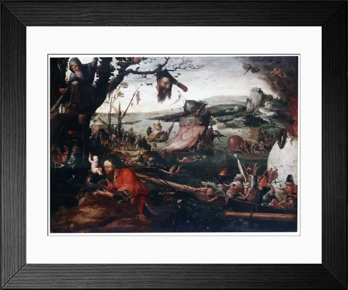 Framed Print : Landscape with the Parable of Saint Christopher, early16th century. Artist: Jan Mandyn Framed Print : Landscape with the Parable of Saint Christopher, early16th century. Artist: Jan Mandyn