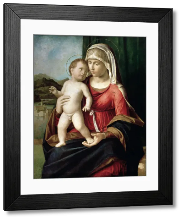 Framed Print : Virgin and Child, between 1496 and 1499. Artist: Giovanni Battista Cima da Conegliano Framed Print : Virgin and Child, between 1496 and 1499. Artist: Giovanni Battista Cima da Conegliano