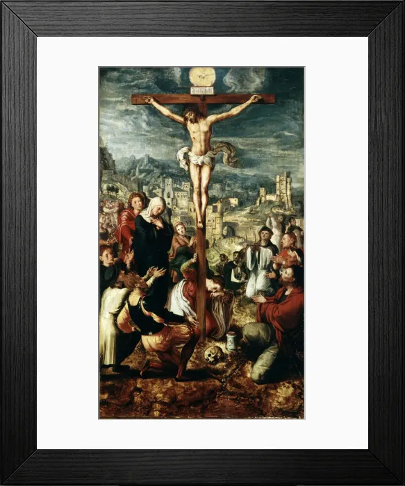 Framed Print : Calvary, 16th century. Artist: Master of Brunswick Framed Print : Calvary, 16th century. Artist: Master of Brunswick