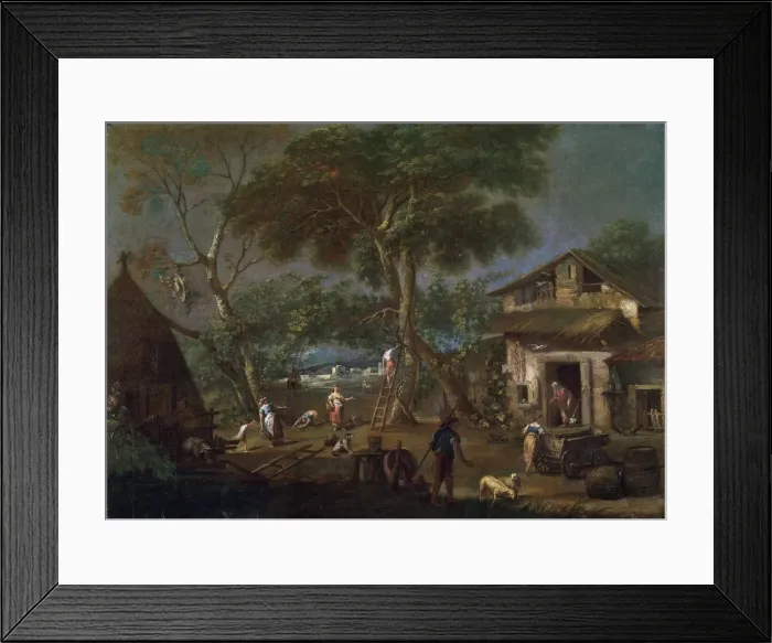 Framed Print : Italian Landscape, c1750-1795. Artist: Antonio Diziani Framed Print : Italian Landscape, c1750-1795. Artist: Antonio Diziani