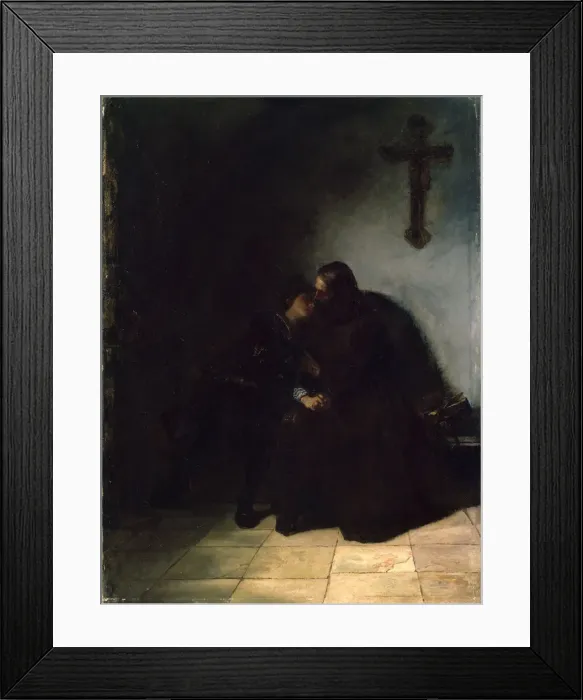 Framed Print : The Convicts Farewell, c1860-1900. German painting. Artist: Hans Thoma Framed Print : The Convicts Farewell, c1860-1900. German painting. Artist: Hans Thoma