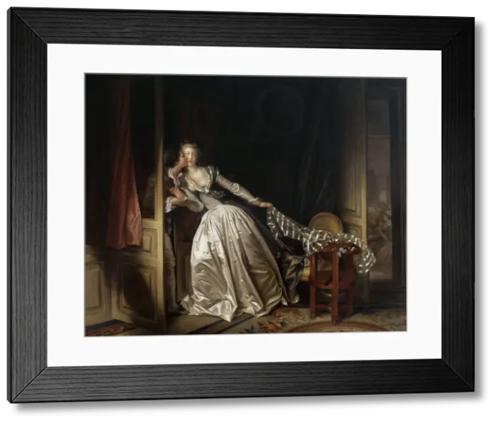 Framed Print : The Stolen Kiss, end 1780s. Artist: Jean-Honore Fragonard Framed Print : The Stolen Kiss, end 1780s. Artist: Jean-Honore Fragonard