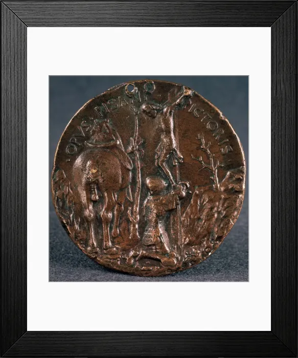 Framed Print : Medail to the glory of Sigismondo Pandolfo Malatesta (Reverse), 1446. Artist: Matteo di Andrea de Pasti Framed Print : Medail to the glory of Sigismondo Pandolfo Malatesta (Reverse), 1446. Artist: Matteo di Andrea de Pasti