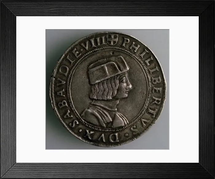 Framed Print : 4-Testoon. Duchy Savoy, Italy, (Obverse: Philibert II, Duke of Savoy), 1497-1504 Framed Print : 4-Testoon. Duchy Savoy, Italy, (Obverse: Philibert II, Duke of Savoy), 1497-1504