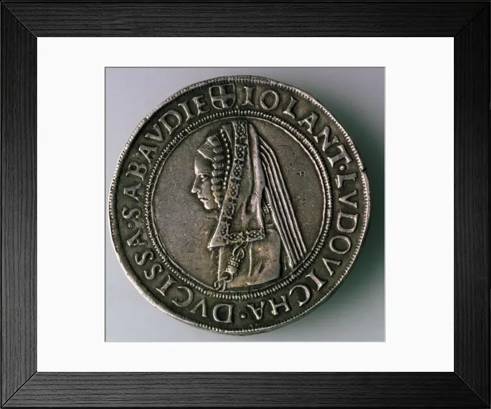 Framed Print : 4-Testoon. Duchy Savoy, Italy, (Reverse: Iolanta Ludovica, Duchess of Savoy), 1497-1504 Framed Print : 4-Testoon. Duchy Savoy, Italy, (Reverse: Iolanta Ludovica, Duchess of Savoy), 1497-1504