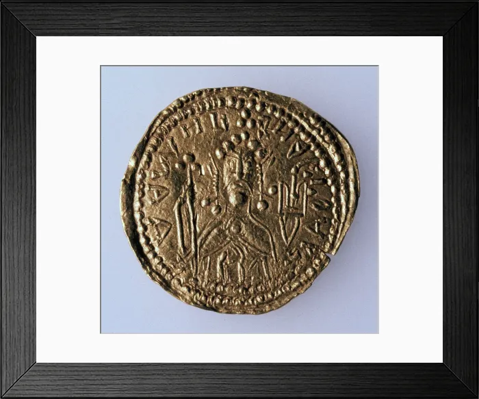 Framed Print : Coin (Zlatnik) of Grand Duke Vladimir Svyatoslavich, (Averse: Portrait of the ruler), 980-1015 Framed Print : Coin (Zlatnik) of Grand Duke Vladimir Svyatoslavich, (Averse: Portrait of the ruler), 980-1015