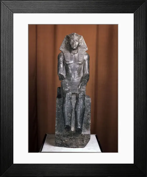 Framed Print : Statue of the Pharaoh Amenemhat III, 19th century BC Framed Print : Statue of the Pharaoh Amenemhat III, 19th century BC