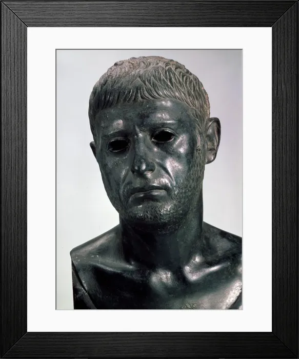 Framed Print : Portrait of a Roman (Sextus Pompey), second half of 1st century BC Framed Print : Portrait of a Roman (Sextus Pompey), second half of 1st century BC