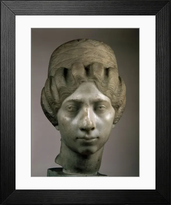 Framed Print : Female portrait head (The Syrian woman), 160-170 Framed Print : Female portrait head (The Syrian woman), 160-170