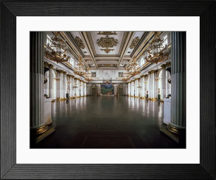 Framed Print : The George Hall (Great Throne Hall) in the Winter Palace, 1837-1842. Artist: Giacomo Antonio Domenico Quarenghi Framed Print : The George Hall (Great Throne Hall) in the Winter Palace, 1837-1842. Artist: Giacomo Antonio Domenico Quarenghi