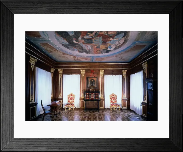 Framed Print : The Walnut Study of the Menshikov Palace in Saint Petersburg, 1710s. Artist: Giovanni Maria Fontana Framed Print : The Walnut Study of the Menshikov Palace in Saint Petersburg, 1710s. Artist: Giovanni Maria Fontana
