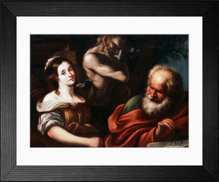 Framed Print : Allegory of Mathematics, early 17th century. Artist: Bernardo Strozzi Framed Print : Allegory of Mathematics, early 17th century. Artist: Bernardo Strozzi