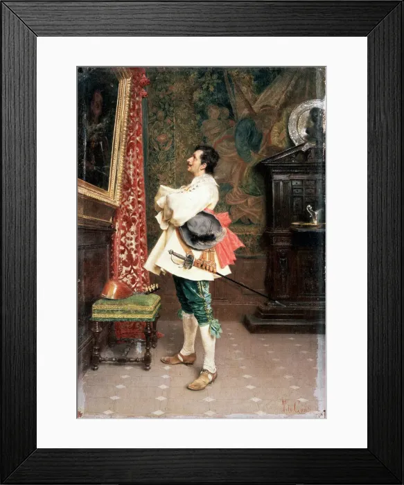 Framed Print : Before a Portrait, c1860-1920. Artist: Tito Conti Framed Print : Before a Portrait, c1860-1920. Artist: Tito Conti