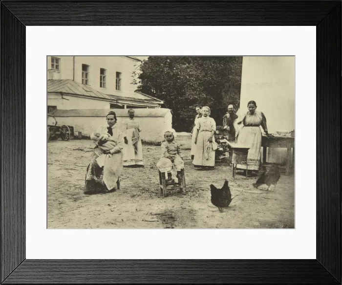 Framed Print : Making jam in the courtyard of Leo Tolstoys house, Yasnaya Polyana, near Tula, Russia, 1900. Artist: Sophia Tolstaya Framed Print : Making jam in the courtyard of Leo Tolstoys house, Yasnaya Polyana, near Tula, Russia, 1900. Artist: Sophia Tolstaya