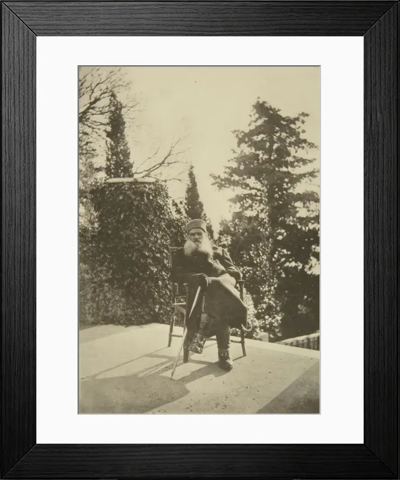 Framed Print : Russian author Leo Tolstoy, Gaspra, Crimea, Russia, 1902. Artist: Sophia Tolstaya Framed Print : Russian author Leo Tolstoy, Gaspra, Crimea, Russia, 1902. Artist: Sophia Tolstaya
