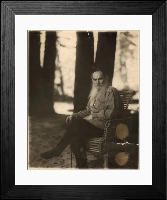 Framed Print : Russian author Leo Tolstoy, Yasnaya Polyana, near Tula, Russia, 1908. Artist: Sergey Produkin-Gorsky Framed Print : Russian author Leo Tolstoy, Yasnaya Polyana, near Tula, Russia, 1908. Artist: Sergey Produkin-Gorsky