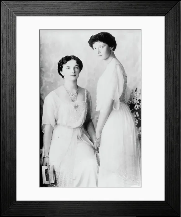 Framed Print : Grand Duchesses Olga and Tatiana of Russia, 1910s. Artist: K von Hahn Framed Print : Grand Duchesses Olga and Tatiana of Russia, 1910s. Artist: K von Hahn