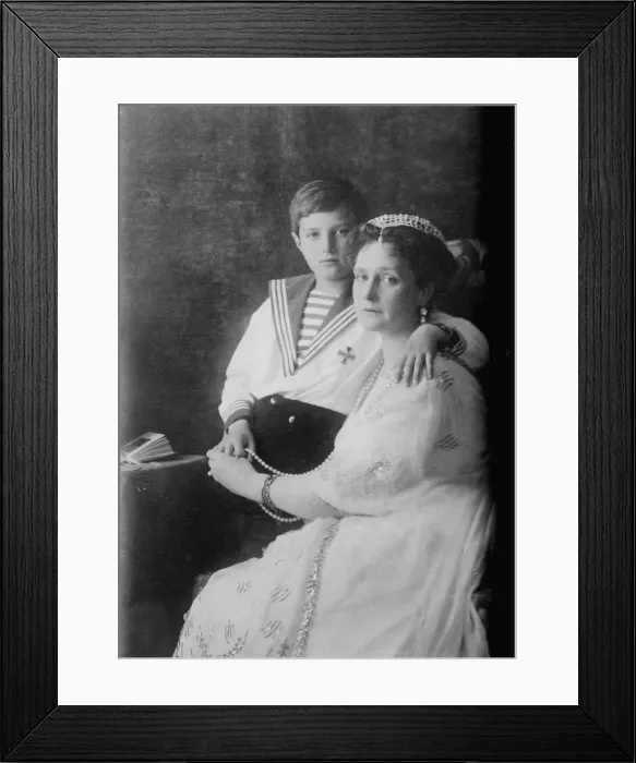 Framed Print : Tsarevich Alexei of Russia and Tsarina Alexandra, c1910 Framed Print : Tsarevich Alexei of Russia and Tsarina Alexandra, c1910