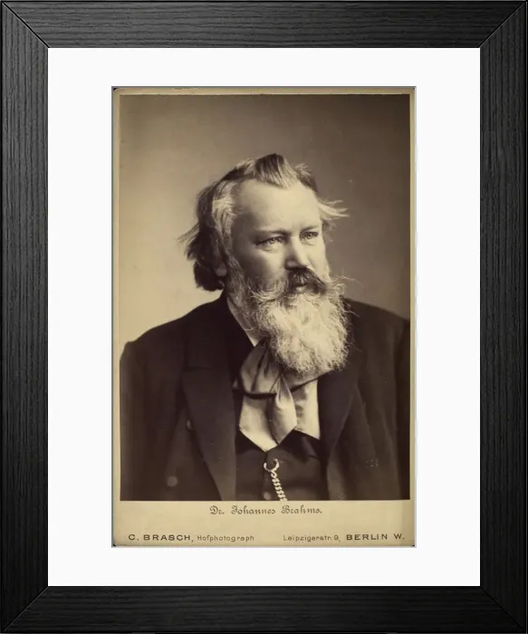 Framed Print : Johannes Brahms, German composer and pianist, 1889. Artist: C Brasch Framed Print : Johannes Brahms, German composer and pianist, 1889. Artist: C Brasch