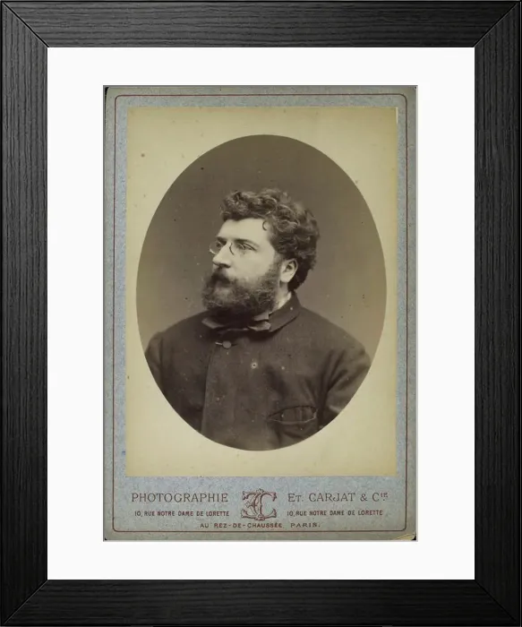 Framed Print : Georges Bizet, French composer and pianist, 1870s(?). Artist: Etienne Carjat Framed Print : Georges Bizet, French composer and pianist, 1870s(?). Artist: Etienne Carjat