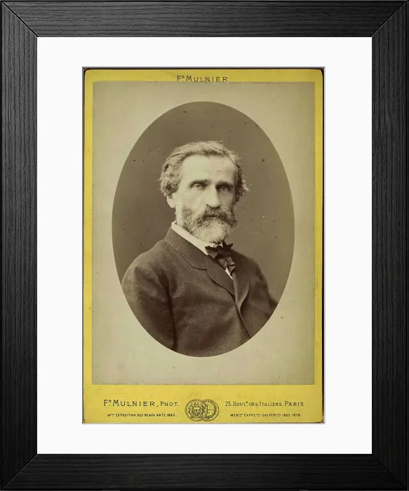 Framed Print : Giuseppe Verdi, Italian composer, late 19th century. Artist: Frederick Mulnier Framed Print : Giuseppe Verdi, Italian composer, late 19th century. Artist: Frederick Mulnier