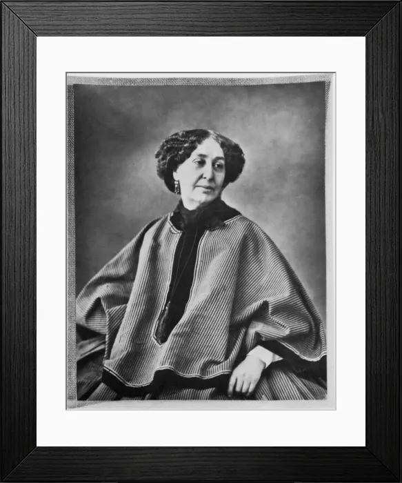 Framed Print : George Sand, French author, 1864. Artist: Nadar Framed Print : George Sand, French author, 1864. Artist: Nadar