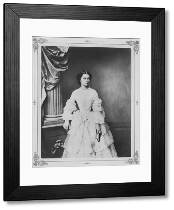 Framed Print : Empress Elisabeth of Austria, 1857. Artist: Franz Hanfstaengl Framed Print : Empress Elisabeth of Austria, 1857. Artist: Franz Hanfstaengl