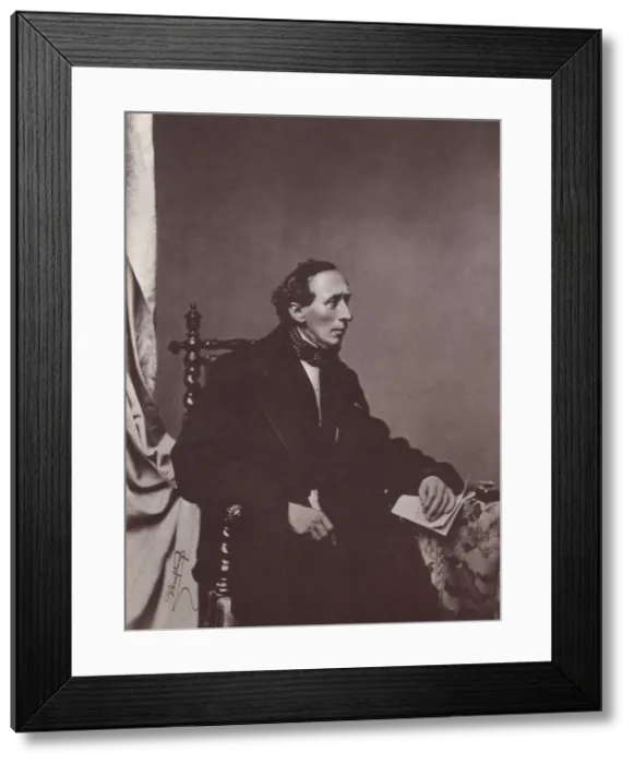 Framed Print : Hans Christian Andersen, Danish author, 19th century. Artist: Franz Hanfstaengl Framed Print : Hans Christian Andersen, Danish author, 19th century. Artist: Franz Hanfstaengl